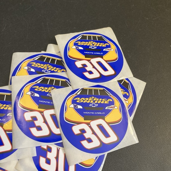 NASCAR 30 Jeff Green America Online Monte Carlo Car Racing Decal Sticker Lot 16x - Picture 1 of 5